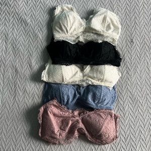 NWOT Gilly Hicks Bralette bundle of 5